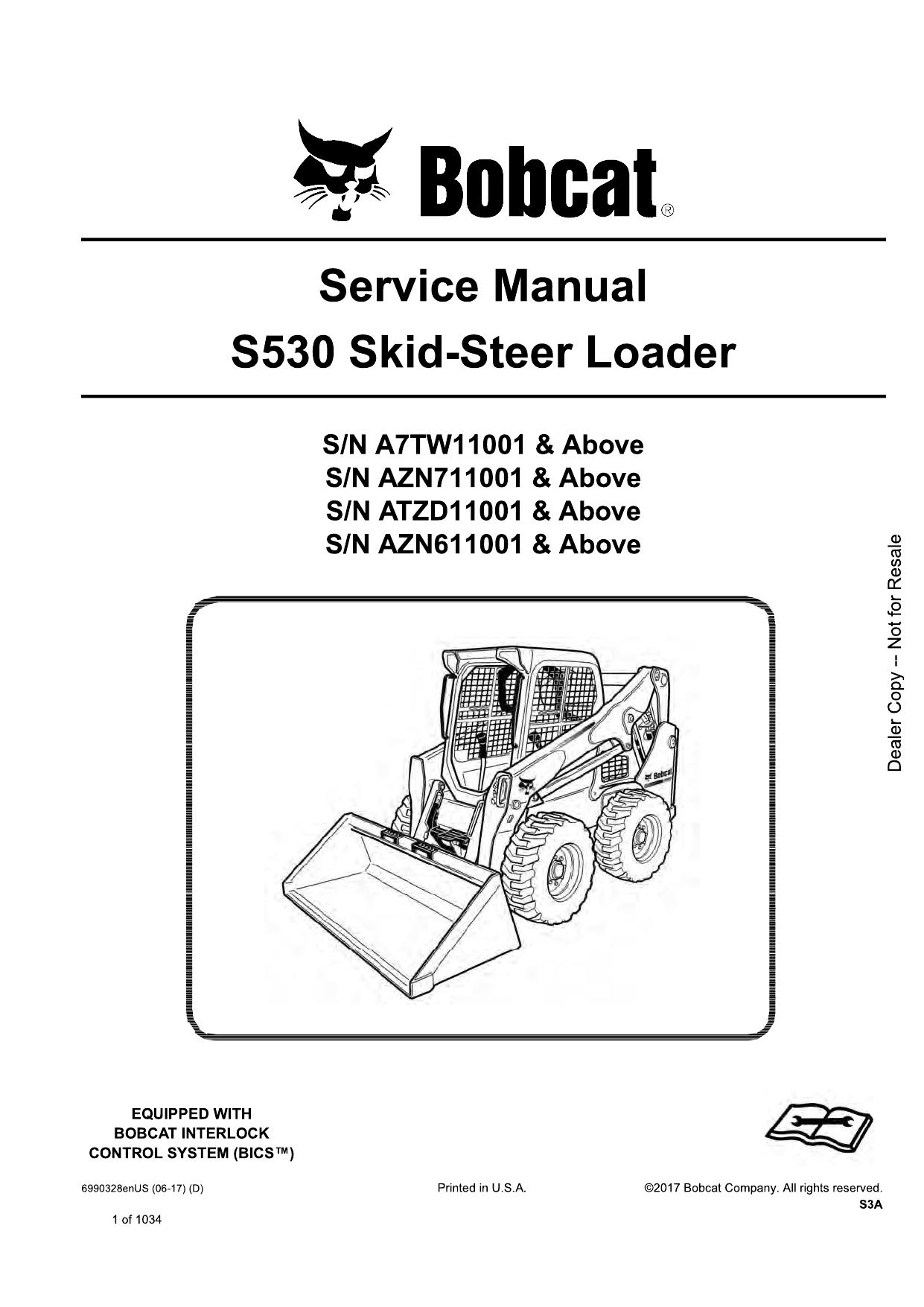S530 Skid-Steer Loader Service Manual Bobcat 2